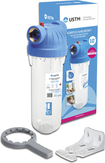 USTM EMI FS2-CERA Wasserfiltrationssystem mit Doppeltem Unter der Spüle Rohrquerschnitt 1/4'' mit Wasserhahn & Ersatzfilter Ecosoft D531 Filtrato CCBC-CERA10 0,2μm