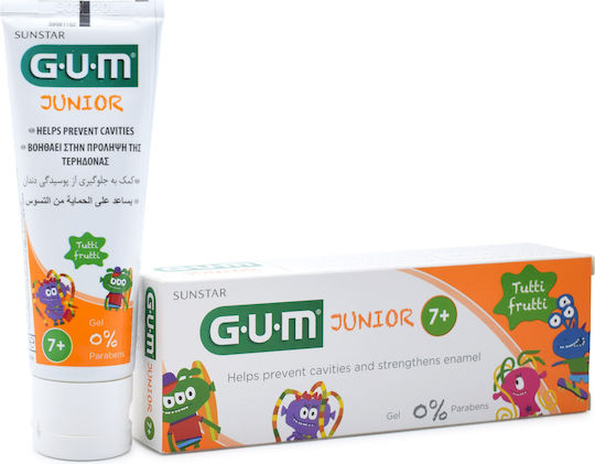 GUM Junior Pastă De Dinți Pentru Copii Pentru 7+ Ani Cu Aromă Tutti Frutti 50ml