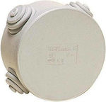 Eurolamp External Mount Electrical Box Branching IP44 (Φ80x40mm) in Gray Color 151-31501