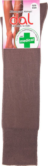 Dal Medical 1013L Lang Socken Wade hoch Braun