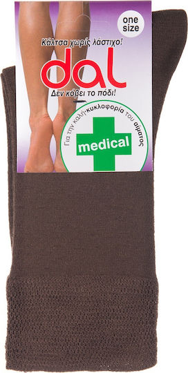 Dal Medical 1016 Κάλτσες Κάτω Γόνατος Καφέ