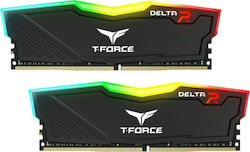 TeamGroup T-Force Delta RGB 16GB DDR4 RAM cu 2 module (2x8GB) și Viteză 3600 pentru Desktop