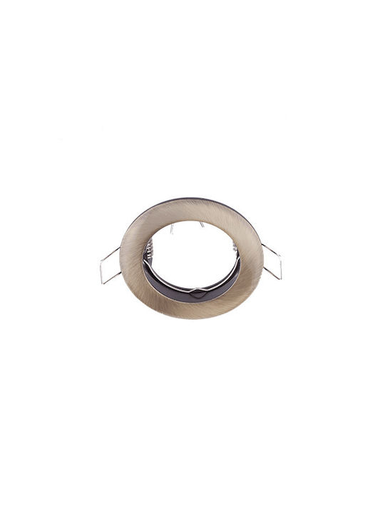 Elmark Rotund Metalic Spot Încorporat cu LED Integrat și Lumină Alb Natural Bronz 79x79cm. 1buc