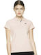 4F Women's Athletic Polo Shirt Short Sleeve Pink