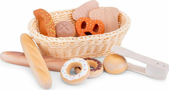 New Classic Toys Cooking Toy / Kitchen Utensils Basket with Baked Goods made of Wood