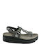 Fantasy Sandals Lily Women's Flat Sandals Anatomic Flatforms in Gray Color