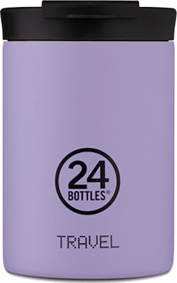 24Bottles Travel Tumbler Glas Thermosflasche Rostfreier Stahl BPA-frei Lila 350ml mit Mundstück 414