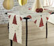 Whitegg Christmas Time Christmas Fabric Tablecloth Ornament L180xW40cm