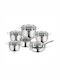 Berlinger Haus Silver Jewellery Collection Cookware Set of Stainless Steel with No Coating Silver 12pcs