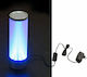 Adeleq Illuminated Christmas Glass Figure Bell Blue Bell Blue Length 7cm