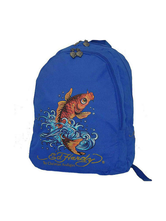 Ed Hardy Women's Fabric Backpack Blue