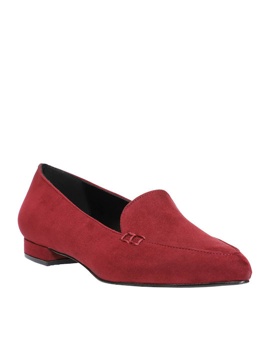 Envie Shoes Leder Damen Loafers in Burgundisch Farbe E02-12001-39