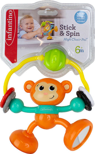 Infantino Animal Rotating Monkey Game Stick & Spin High with Light and Sounds for 10++ Months