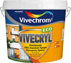 Vivechrom Vivecryl Eco Base P Plastic Acrilyc Ecological Paint for Exterior Use White 10lt