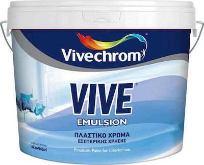 Vivechrom Vive Emulsion Βάση P Plastic Paint for Interior Use White 3lt