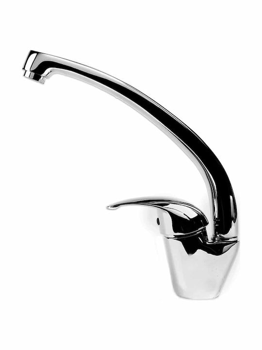 Regina Lux Tall Kitchen Faucet Counter Silver