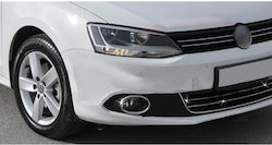 S-dizayn Πλαίσιο Προβολέα Μπροστινό για Volkswagen Jetta Δαχτυλίδια Χρωμίου για Προβολάκια Ομίχλης VW Jetta 4D 2011-2014 2τμχ