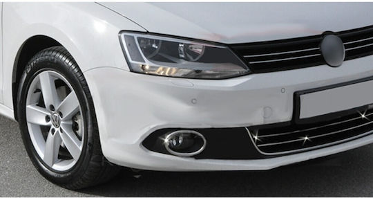 S-dizayn Πλαίσιο Προβολέα Μπροστινό για Volkswagen Jetta Δαχτυλίδια Χρωμίου για Προβολάκια Ομίχλης VW Jetta 4D 2011-2014 2τμχ