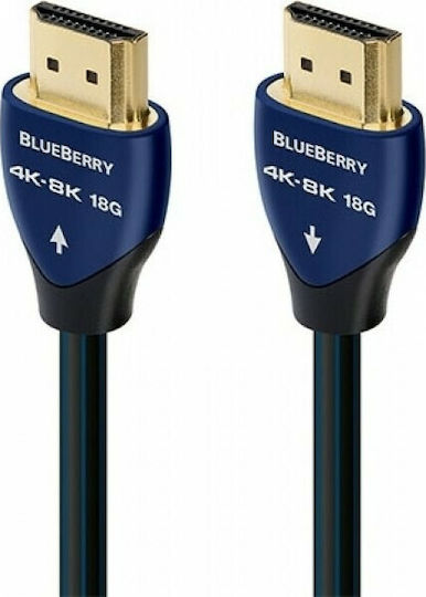 Audioquest BlueBerry HDMI 2.0 Premium Hochgeschwindigkeits-4K-60Hz-HDR-Kabel HDMI-Stecker - HDMI-Stecker 1,5m Blau Audioquest
