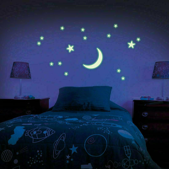 Brainstorm Autocolant Decorativ pentru Copii Perete Fluorescent Semilună