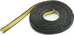 Fire resistant adhesive flat knitted insulation tape 2X10 mm for fireplaces, stoves, burners, etc.