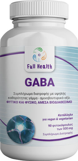 Full Health Gaba 500mg 90 Herbal Capsules Unflavoured