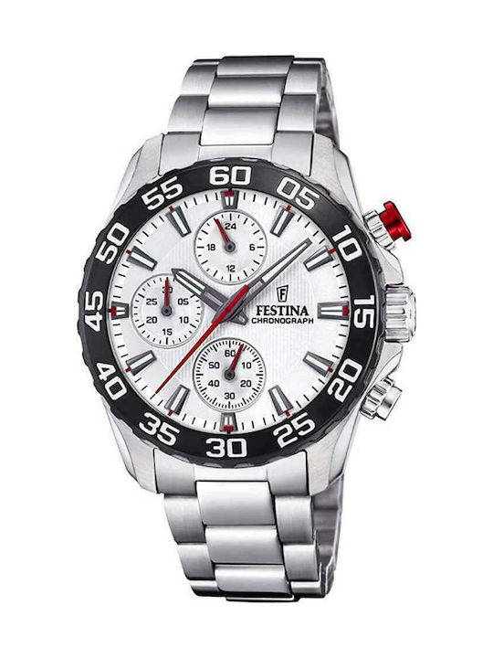 Festina Watch Chronograph Battery with Silver M...