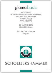 Schoeller Ριζόχαρτο Μπλοκ 50 Φύλλων A4 Διαφανές 62gr 21x29εκ.