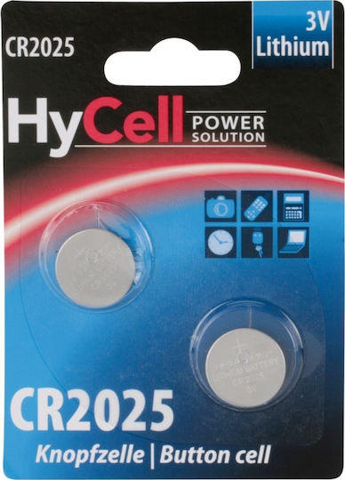 Hycell Batterien Lithium für Uhren CR2025 3V 2Stück