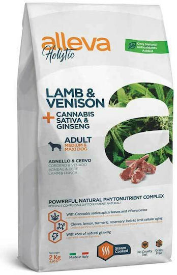 Alleva Holistic Adult Medium/Maxi 12kg Dry Food for Adult Medium & Large Breed Dogs with Lamb and Deer