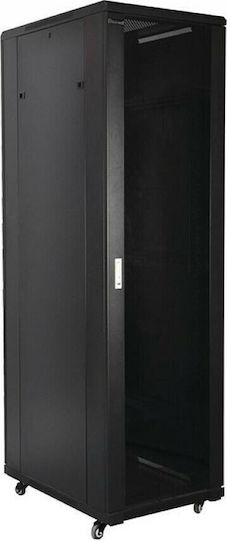 Safewell Cu picioare Cabinete Rack 27U 60x80x138.8cm Negru SNB6827