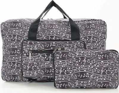 Eco Chic Foldable Holdall Sack Voyage 30lt Black L50xW20xH29cm