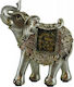 Karvounis Decorative Elephant Polyresin in Silver 12x5x12.5cm 1pcs