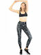 Dri-Fit Training Damen Lang Leggings Schwarz Marmor