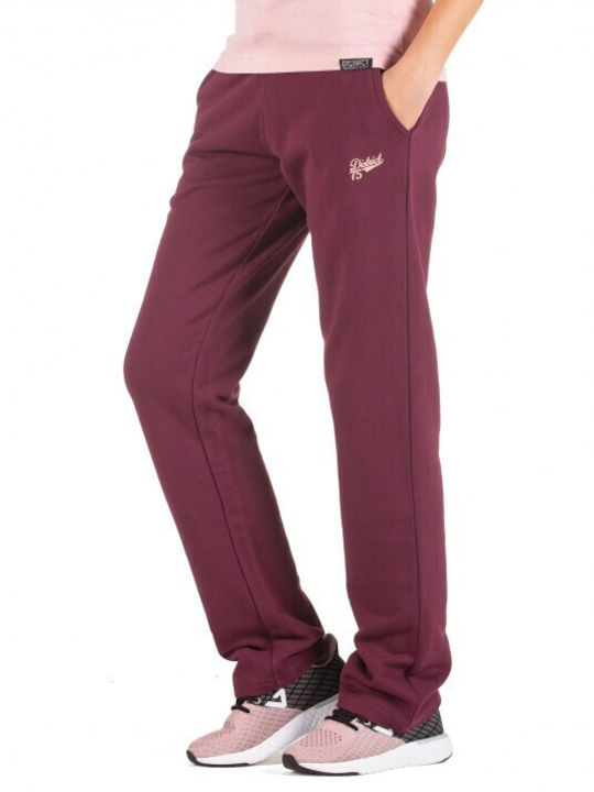 Paco & Co Pantaloni de trening pentru femei Burgundy