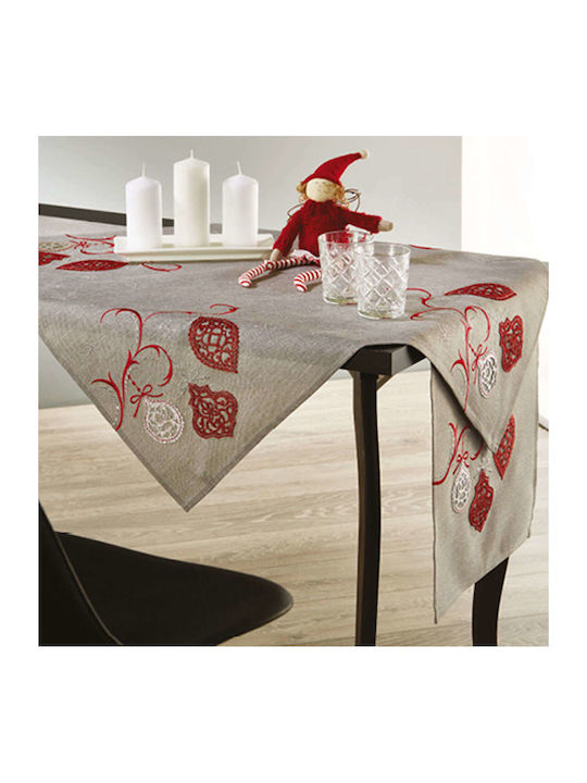 Whitegg Christmas Tablecloth Runner Fabric Whit...