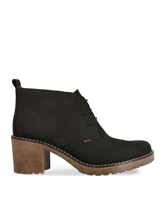 Ragazza Suede Γυναικεία Μποτάκια Oxfords με Μεσ...