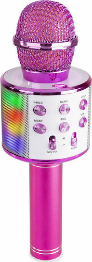 Wireless Karaoke Microphone Max KM15 in Pink Color