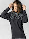 GSA Women's Cropped Hooded Sweatshirt Gray