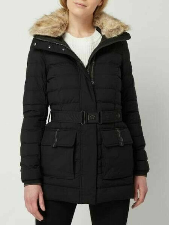 Wellensteyn Abendstern Kurz Damen Puffer Jacke mit pelziger Kapuze