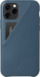 Native Union Clic Card Leather Back Cover Blue (iPhone 11 Pro)