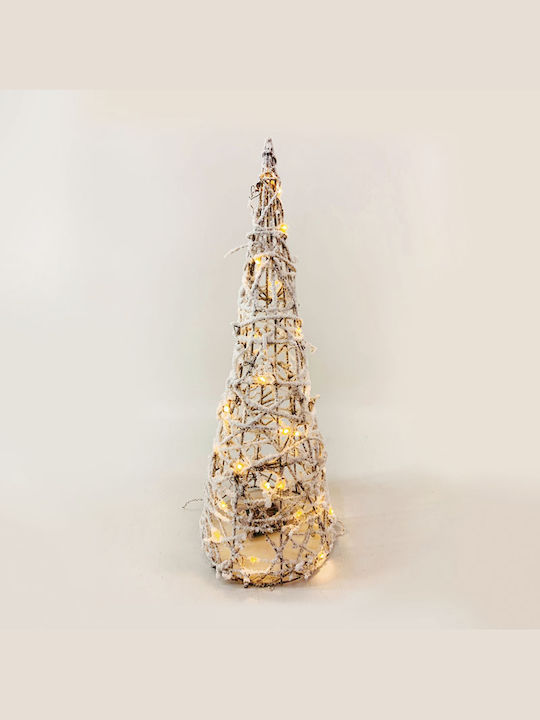 Christmas Decorative Illuminated Tree Cone 90cm IP20 Battery Brown