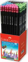 Faber-Castell Blacklead Pencil HB with Eraser (Μiscellaneous colours)