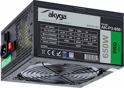 Akyga AK-P3-650 650W Sursă de alimentare Complet cu fir