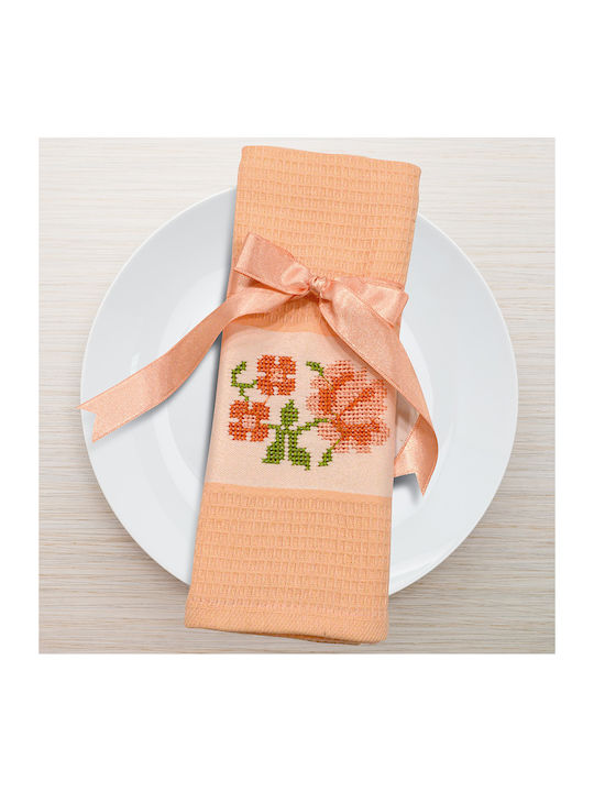 Lino Home Arma Tea Towel Salmon 40x60cm 1pcs