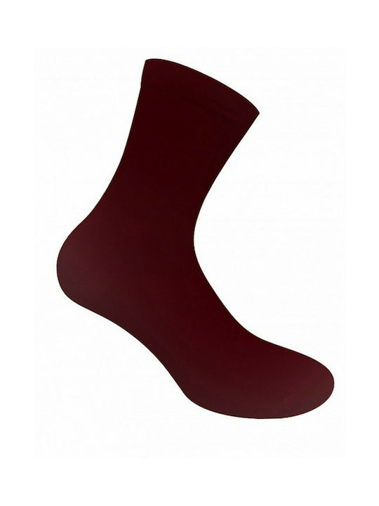 Walk Women's Solid Color Socks Burgundy