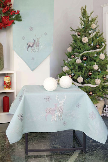 Ilis Home Christmas Tablecloth Runner Fabric Green L170xW40cm.