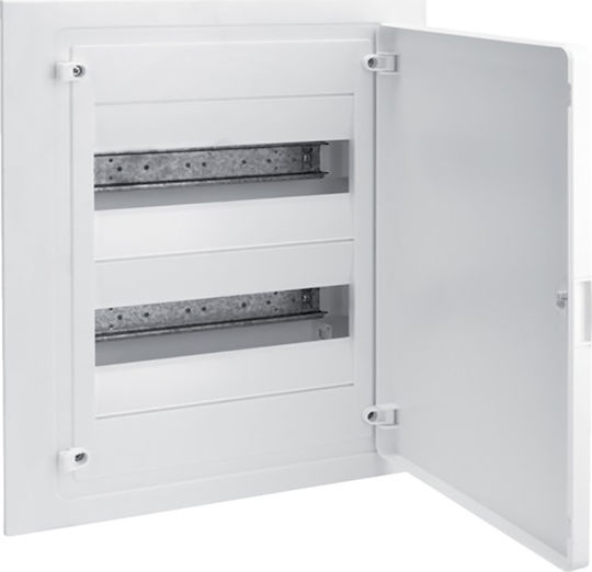 Hager Golf Walled 12-Elements Fuse Box with 2 Rows W352xH418xD72mm with Opaque Door