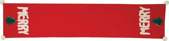 Nef-Nef Homeware Weihnachtlich Tischtuch Läufer Stoff Rot L150xB33cm.