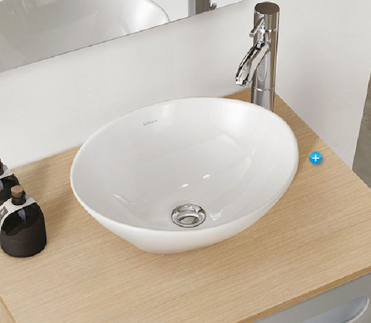 Sanitana Cup Aufgesetztes Waschbecken Porzellan 41x34x14.5cm Weiß